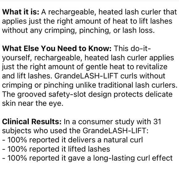 NIB Grande Lash Lift Heated Lash Curler - Picture 2 of 2